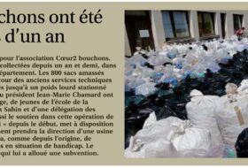 L’E2C aux côtés de Coeur de Bouchons