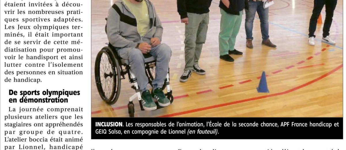 Sensibilisation au handisport