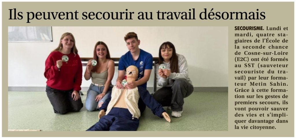 Ils peuvent secourir au travail désormais