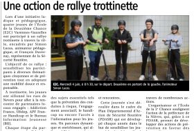 Une action de rallye trottinette