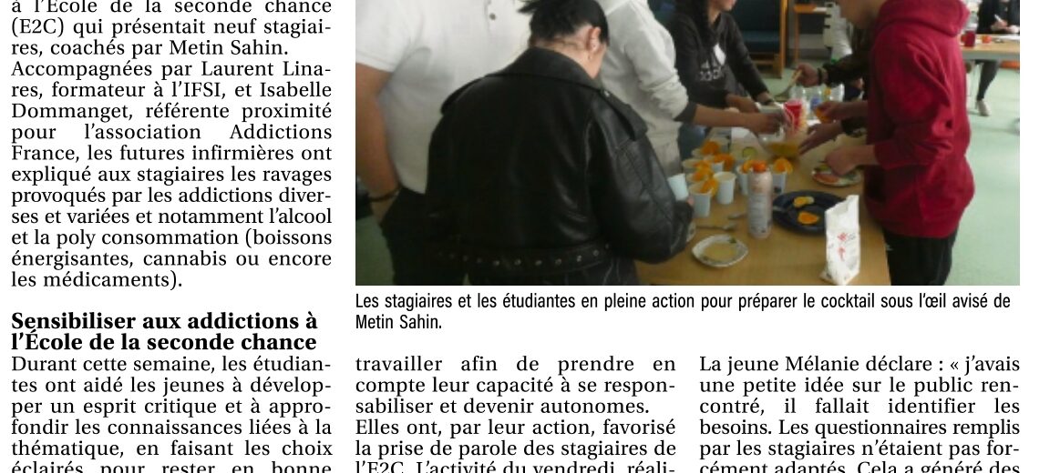 À Cosne-Cours-sur-Loire, des étudiantes infirmières sensibilisent aux addictions à l&rsquo;École de la seconde chance